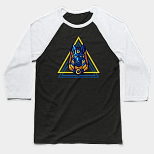 Anubis Egyptian God eSports Style Baseball T-Shirt